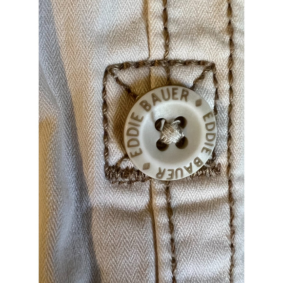 Eddie Bauer Womens Casual Pants Size 12 Tan Outdoor Pockets Straight Leg Mid Ris - Picture 9 of 10